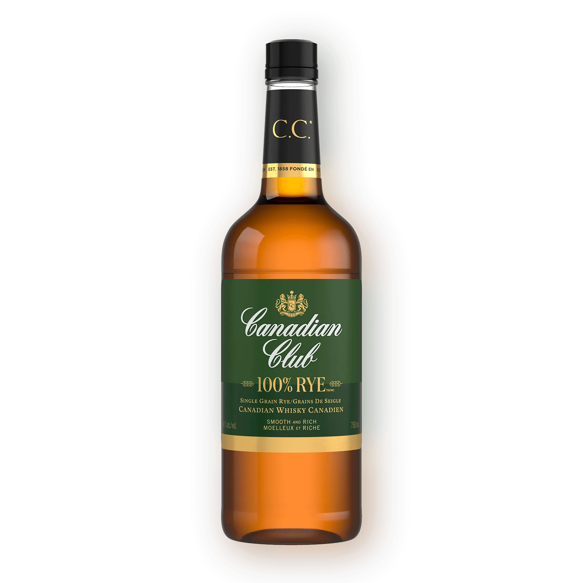 Bottle Whisky 100% Rye Canadian Club